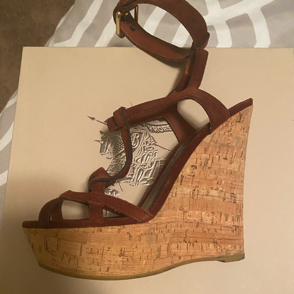 Burberry velvet wedges